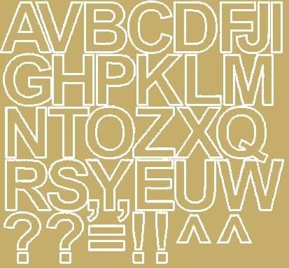 Selbstklebende Buchstabenaufkleber, 4 Cm, Goldfarben Mit Glanz