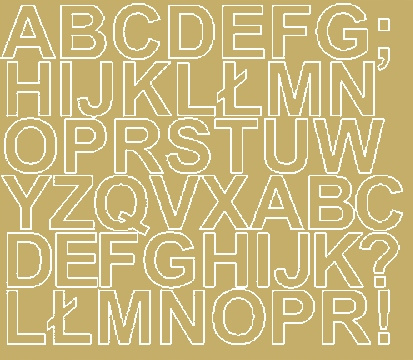 Selbstklebende Buchstabenaufkleber, 3 Cm, Mattgold