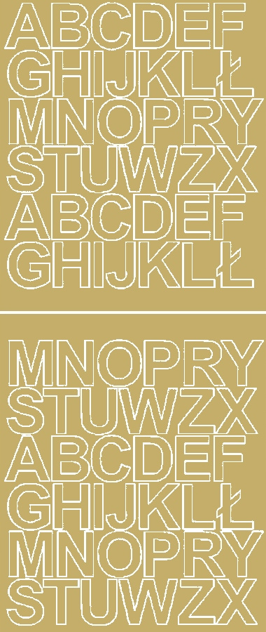 Selbstklebende Buchstabenaufkleber, 3,5 Cm, Mattgold