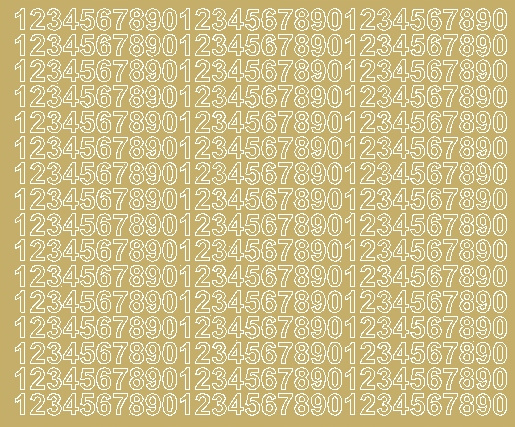 Selbstklebende Zahlenaufkleber, 1 Cm, Mattgoldene Aufkleber