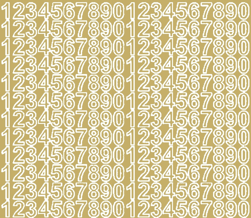 Selbstklebende Zahlenaufkleber, 1,5 Cm, Goldglänzend