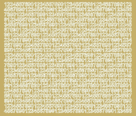 Selbstklebende Zahlenaufkleber, 7 Mm, Mattgoldene Aufkleber