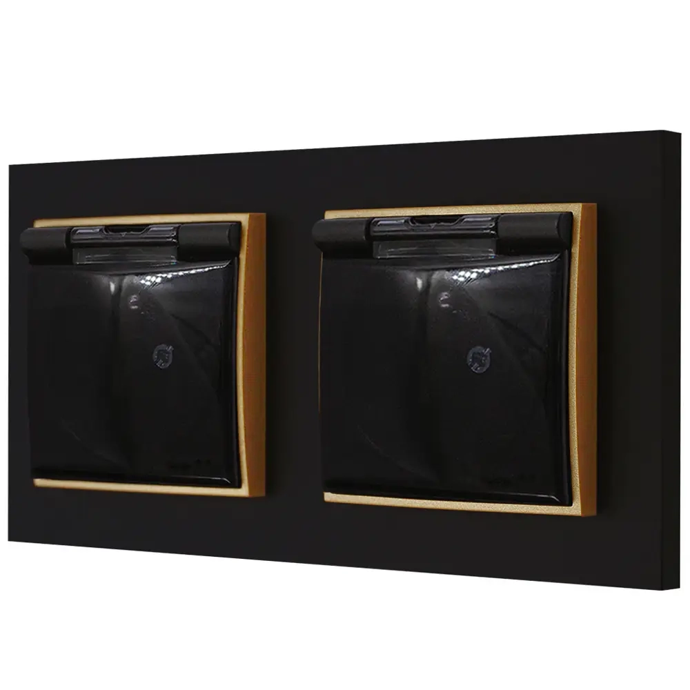 Zwei Hermetische Nester Karlik Mini Farbe Schwarz Matt/gold 19
