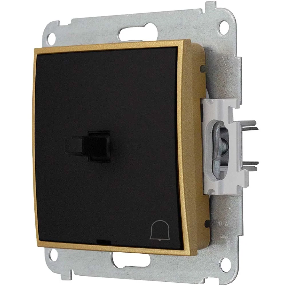 Schaltermodul Ohne Rahmen, Bell Usa Karlik Mini, Farbe Mattschwarz/gold