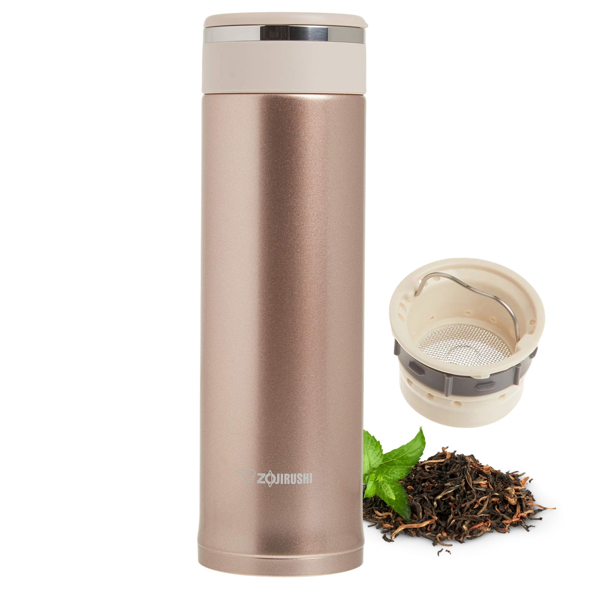 Thermobecher Mit Teesieb Zojirushi Sm-jte46-px 460ml Gold