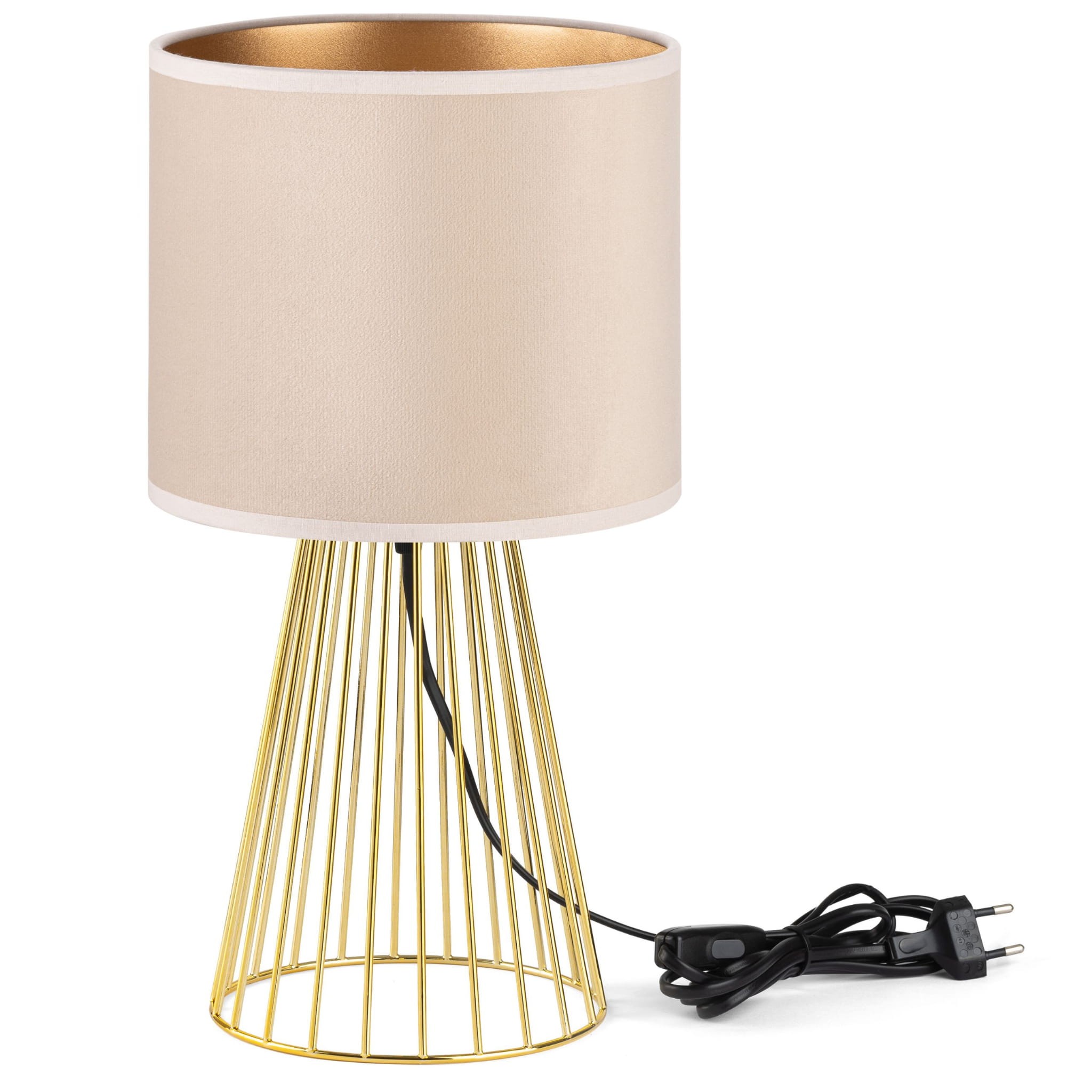 Tornado-lampe Asbgz, Samt, Beige-gold