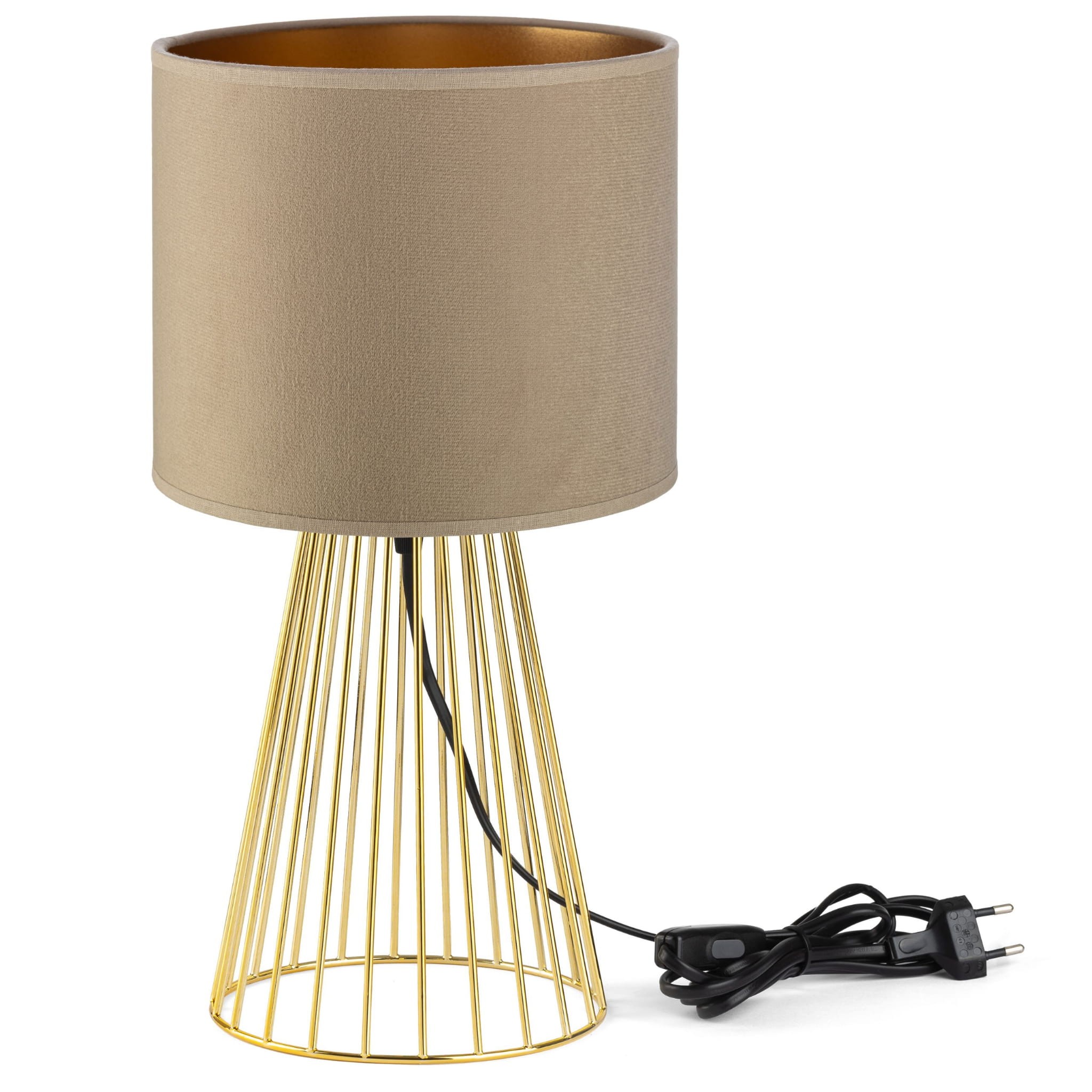 Tornado-lampe Asbgz Samt Cappuccino-gold