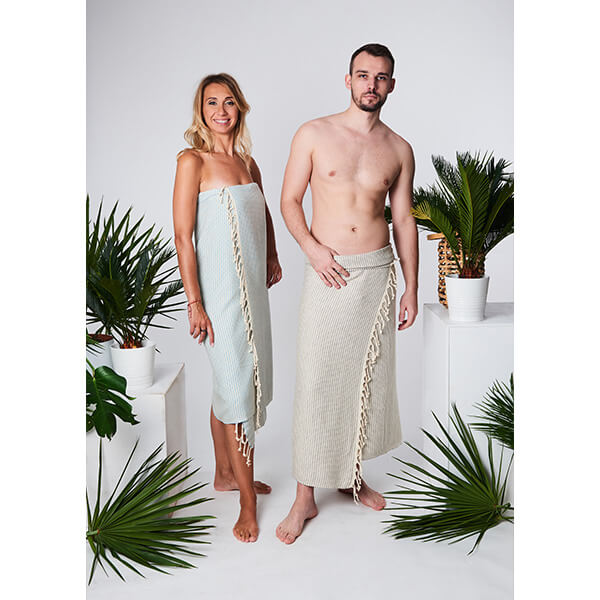 Hammam-schachhandtuch Aus 100 % Natürlicher Baumwolle, Gelb.