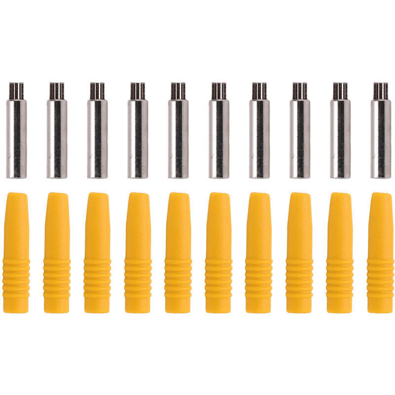 10 Stück 2 Mm Isolierte Bananenstecker Mit Schutzhülle Für Testgeräte, Gelb