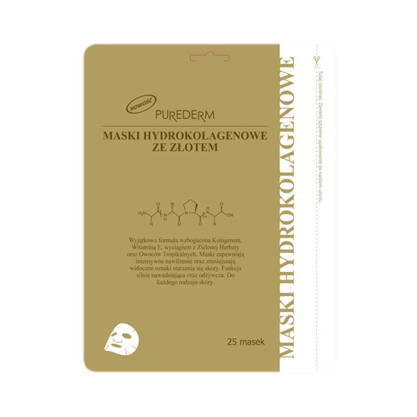 Purederm Hydrocollagen Gesichtsmasken-set Mit Gold, 25 Stück