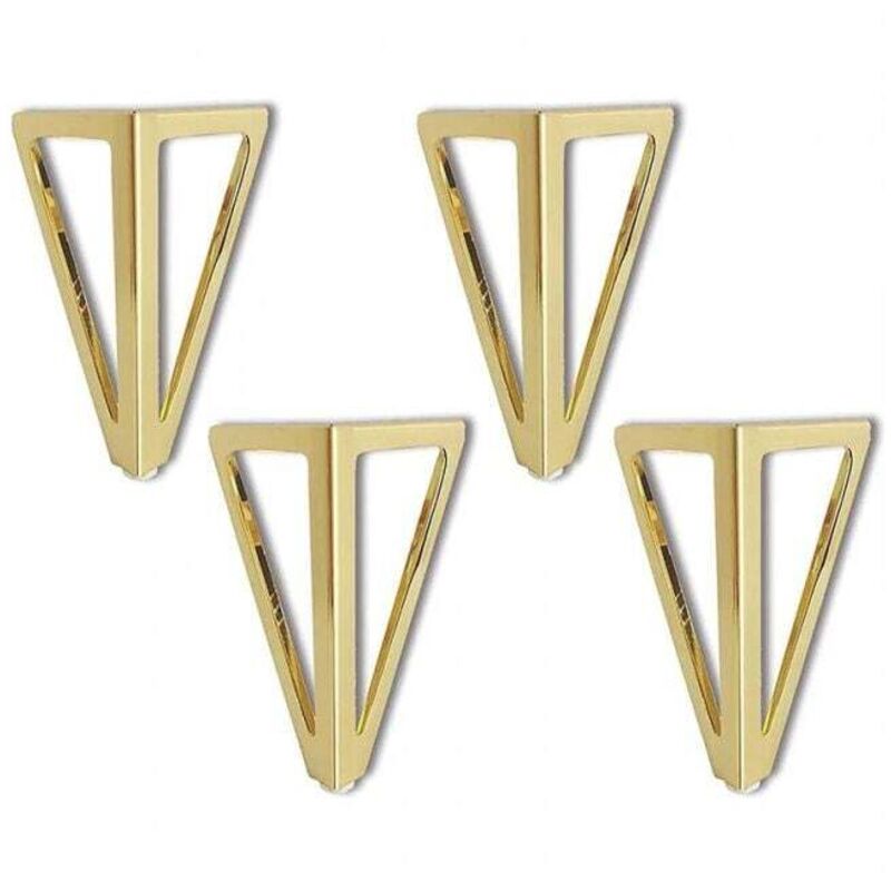 4x Dreieckige Tischbeine Aus Metall, 15 Cm, Moderne Möbelbeine Für Schränke, Sofas, Betten, Gold