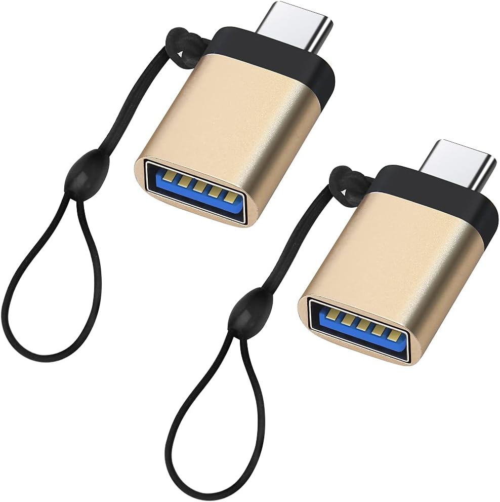 Seminer Usb-c Auf Usb 3.0 Gold-adapter Mit Handschlaufe (2er-pack)