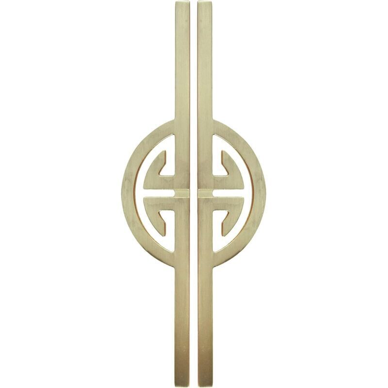 Set Aus 2 Schubladengriffen In Gebürstetem Gold, Halbmondgriffe, Zinklegierungs-einsteckgriffe Für Schubladen, Geeignet Für Küchenmöbel, Schränke Und Kleiderschränke