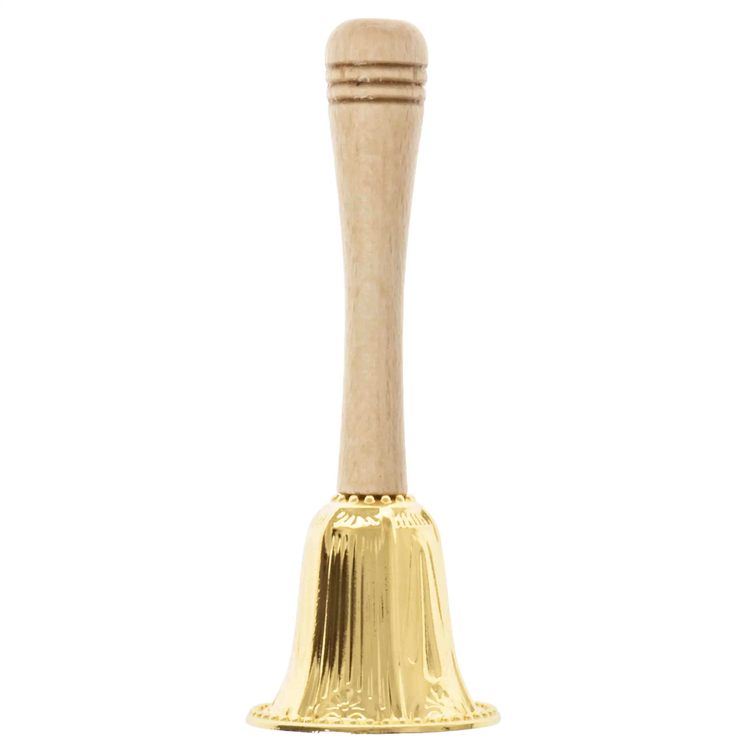 Fronleichnamsglocke Für Einen Jungen Zur Prozession, Handlich, Aus Holz, Goldfarben, 13 Cm