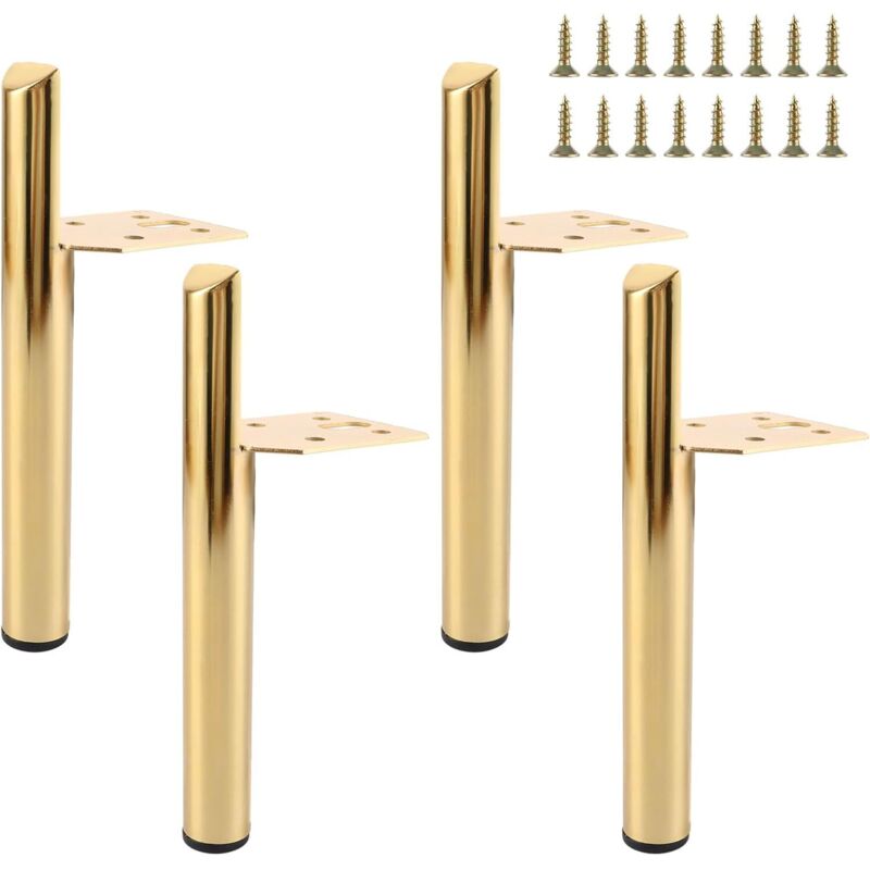 4 Goldene Metall-möbelbeine, 18 Cm, Beine Für Sofa, Tv-ständer, Couchtisch, Elegantes Und Langlebiges Design.