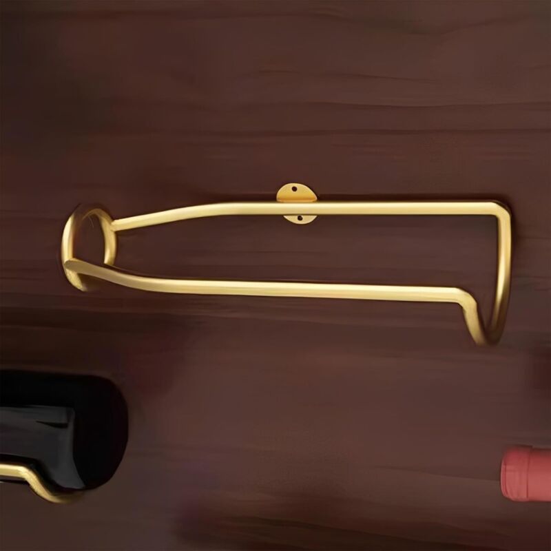 Weinregal Aus Metall, Einzelflaschenregal, Dekorativer Flaschenorganizer, Hängender Weinständer, Für Zuhause, Weinkeller Und Hotels (gold)