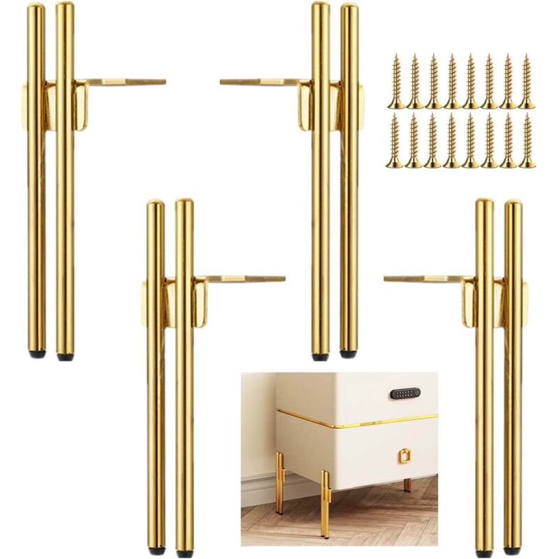 Möbelfüße Aus Goldmetall, Schicke Und Elegante Ersatz-sofabeine, Beine Für 15 Cm Hohe Couchtische, Tv-ständer, Badezimmerschränke