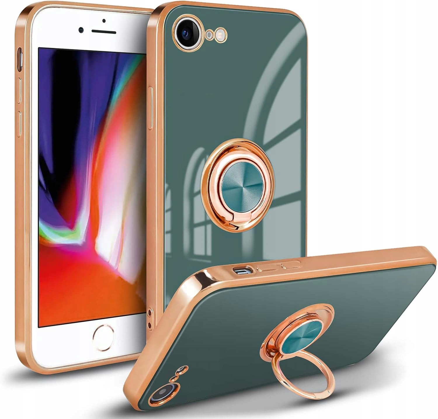 Iphone 7 8 Se 2020 2022 Newseego Hülle Grau + 360° Magnetische Halterung