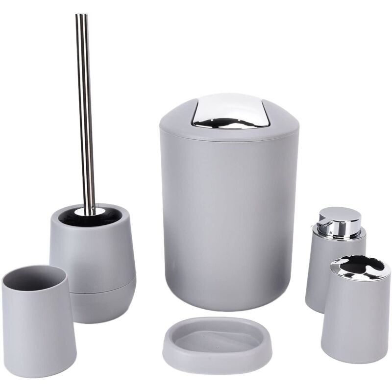 Badezimmer-accessoire-set Hotel-essentials Halter 6-teiliges Seifenschalen-set (grau)