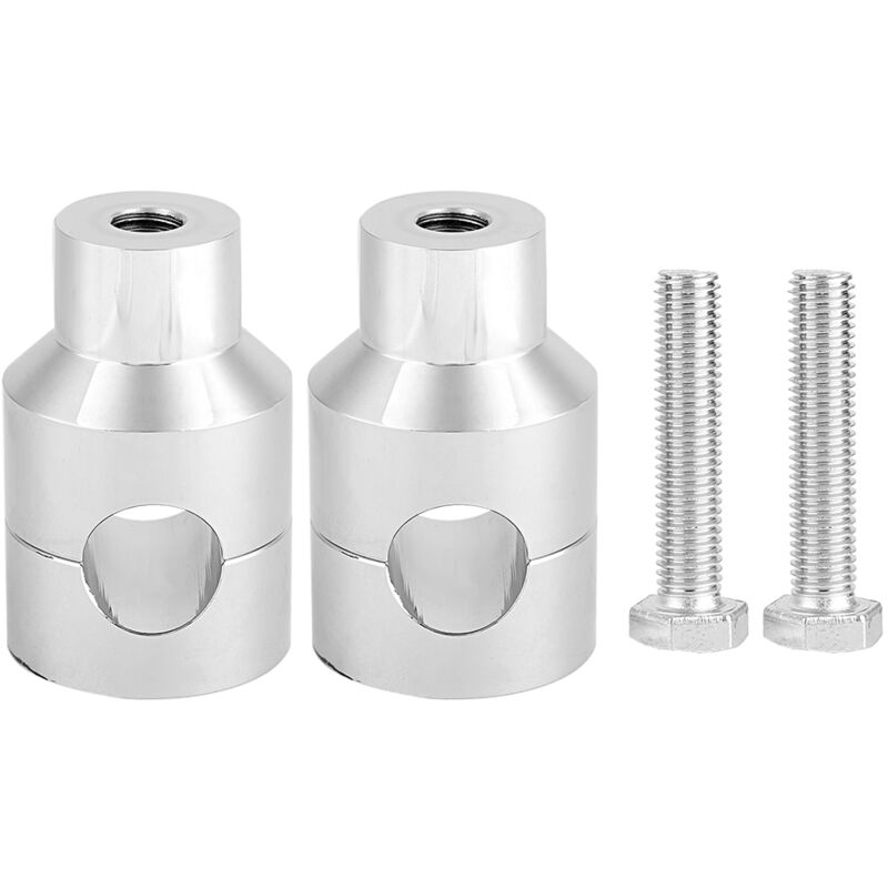 Paar 22-mm-lenkererhöhungen Aus Aluminiumlegierung Für Motorradmodifikationen (elektro-versilbert)