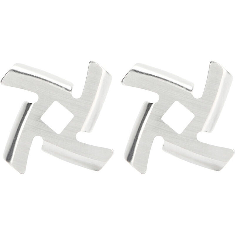 Set Mit 2 Edelstahl-fleischwolfmessern, Zubehör Für Fleischwölfe Mit Vierkant- Und Kreuzlöchern.