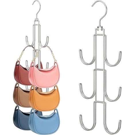 1-teiliger Schalhalter, Krawattenhalter, Gürtelorganizer, Multifunktionaler Hänge-taschenhalter, Drehbarer Gürtel- Und Krawattenhaken-organizer Für Krawatten, Schals, Tücher Und Taschen
