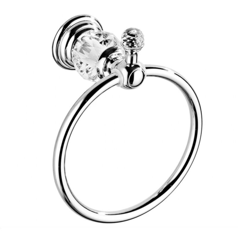Handtuchring Aus Chrom Mit Silbernem Kristall: Elegantes Und Raffiniertes Design Fürs Badezimmer