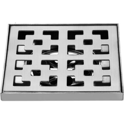 Bodenablauf 15 X 15 Cm Aus Edelstahl Sus 304 – Hoher Durchfluss – Insektenschutzsystem – Montage Für 50/75 Mm