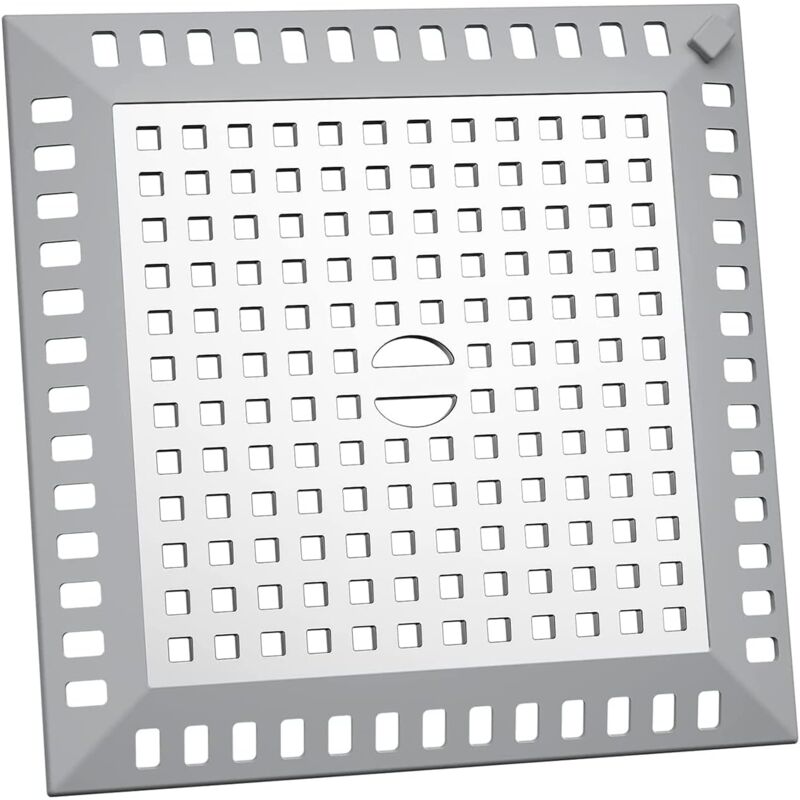 Dusch-haarfanggitter 12,5 X 12,5 Cm, Silberner Edelstahl-quadratfilter Für Küchenspülen, Verstopfungsfreies Spülengitter Für Bad Und Dusche, Für Bad Und Küche
