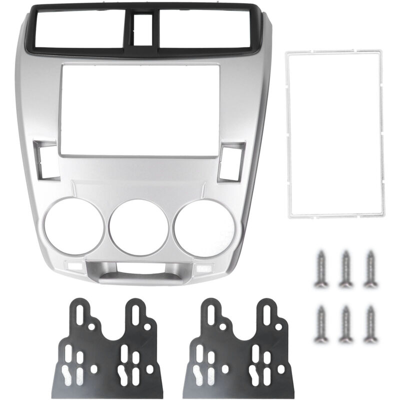 Audio-navigationspanel-rahmen Mit Dvd-player, 2-din-stereo-radio, Silber, Passend Für Honda City 2008–2013
