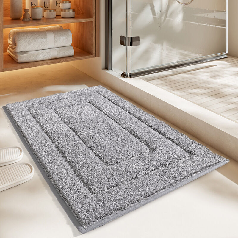 (grau, 50 X 80 Cm) Rutschfeste Badematte, Weiche Mikrofaser-badematte, Wasserabsorbierend, Maschinenwaschbar, Extra Dicke Duschmatte Für Das Badezimmer