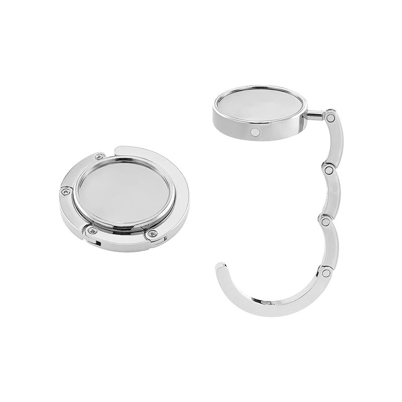 4x Handtaschenhaken – Klappbarer Metall-taschenhalter – Taschenhalter Für Tisch Oder Schreibtisch – Silber