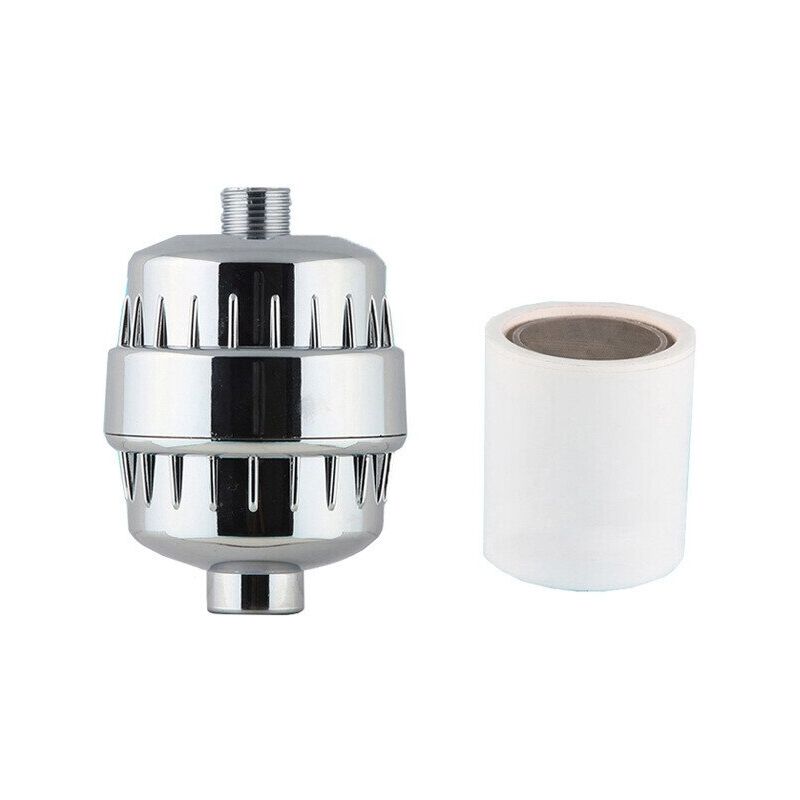 20-lagiger Duschfilter, Versiegelt, Hocheffiziente Filterung, Abs-material, Silber