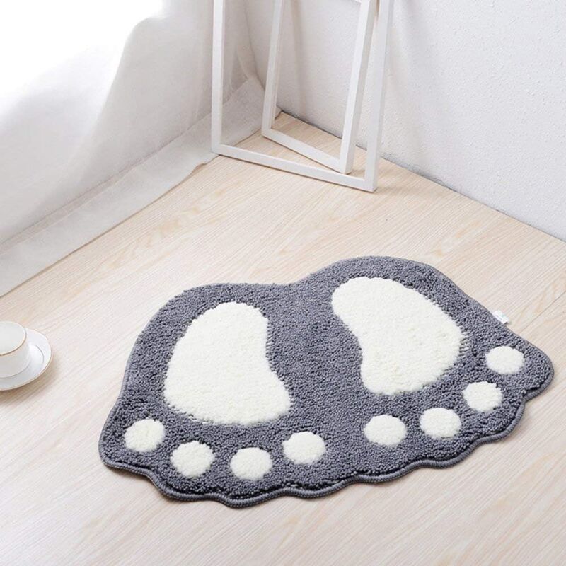 Rutschfeste Badematte (grau), 67 X 48 Cm, Schnell Trocknendes Design, Geeignet Für Schlafzimmer, Küchen Und Flure, Leicht Zu Reinigen Und Zu Pflegen, Erhöht Die Sicherheit In Ihrem Zuhause