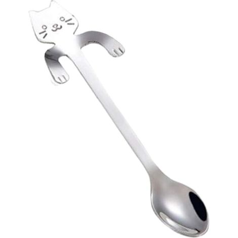 Miniatur-katzen-teelöffel – Katzenlöffel, Teelöffel, Küchenutensil, Dessertlöffel, Haushaltsaccessoire, Edelstahlgeschirr – Rapanda