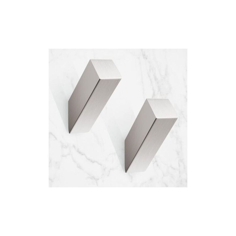 Set Mit 2 Handtuchhaken Aus Gebürstetem Nickel-edelstahl, Moderne Und Robuste Wandhaken, Silberner Bademantelhaken Für Badezimmer, Wohnzimmer, Hotelstil, Wandmontage