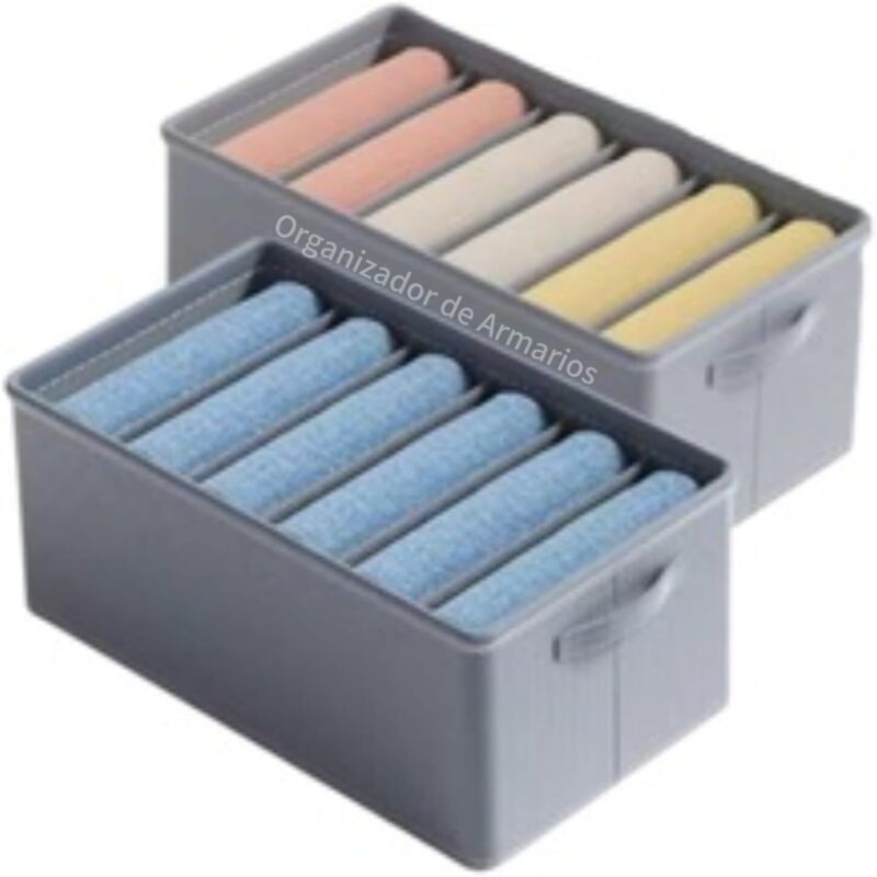 2er-pack Faltbare Aufbewahrungsboxen Für Kleidung, Jeans, T-shirts, 6-teilig
