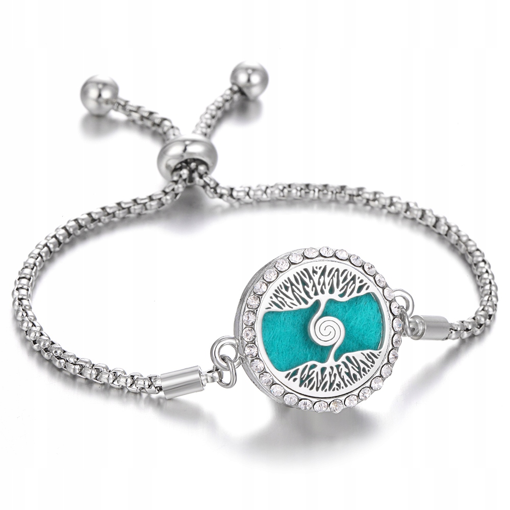 Aromatherapie-armband, Stahl, Baum Des Lebens B03