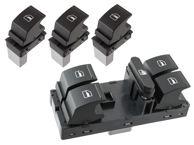 Vw Golf V 03-09 Schalter Für Elektrische Fensterheber + 3 Tasten