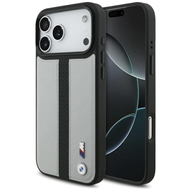 Bmw M Magsafe Hülle Mit Perforiertem Streifenlogo Für Iphone 17 Pro Max – Grau