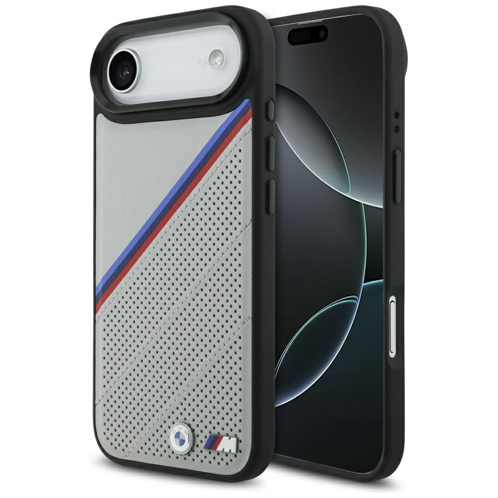 Bmw M Tricolor Metal Logo Magsafe Hülle Für Iphone Air Grau