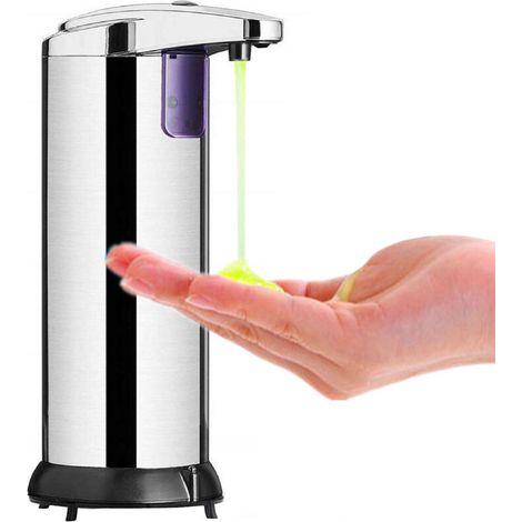 Seifenspender, 250 Ml, Automatischer, Berührungsloser Infrarot-seifenspender, Wasserdichter Edelstahl, Einstellbarer Schalter, Geeignet Für Badezimmer, Küche, Hotel, Restaurant
