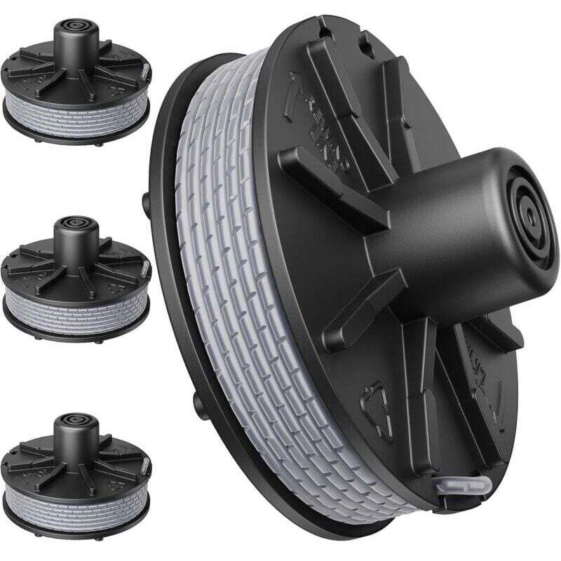 Ersatzspule Für Fadentrimmer, 4er-pack Nylonspulen Ø 1,6 Mm, 6,2 M, 5307-20 Mit Automatischer Fadenzuführung, Kompatibel Mit Gardena Easycut, Comfortcut, Powercut Und Sm Freischneidern