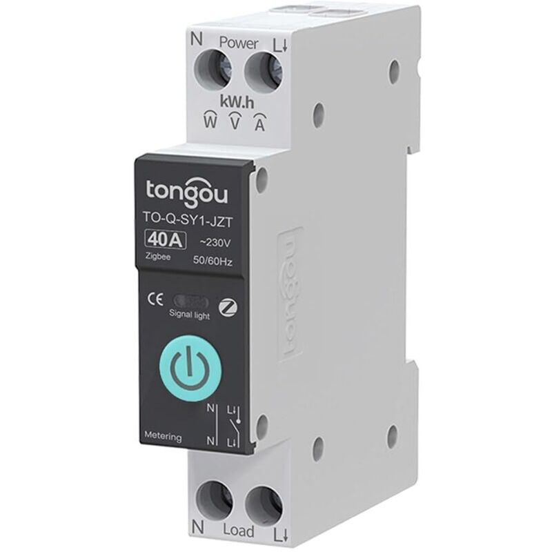 Intelligenter Schalter, Diy 40a Smart-schalter, Kompatibel Mit Alexa, Google Assistant, Tuya/smart Life App-fernbedienung, Wlan-schalter Mit Messfunktion, Sprachsteuerung Und Timerfunktion