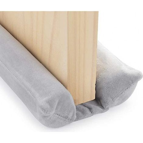 Doppeltür-zugluftstopper 80 Cm Für Türen – Türzugluftstopper Zum Schutz Vor Zugluft – Graue Türbodendichtung – Türzugluftstopper Gegen Zugluft Und Lärm – Runder Türzugluftstopper