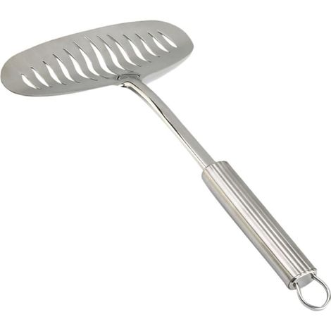 Küchenspatel Aus Silberfarbenem Edelstahl Mit Komfortablem Griff, Breiter Spatel Für Steak Und Fisch, Für Buffet Und Professionelle Küche