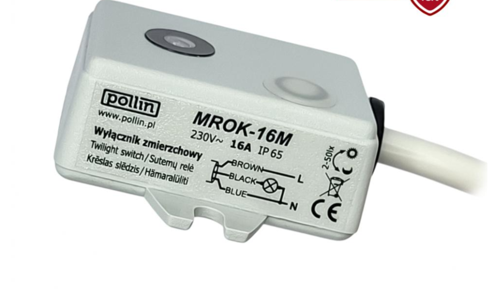 Externer Dämmerungsschalter 16 A 230 V Ac 2-50 Lx Ip65 Mrok-16m