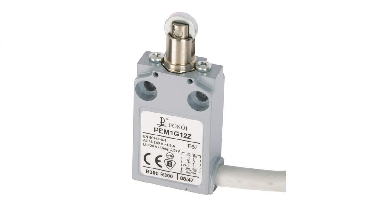 Endschalter 1r 1z Schnappmechanismus Mit Metalldrücker Und Paralleler Stahlrolle Ø12 Pem1g12z A37-a83z