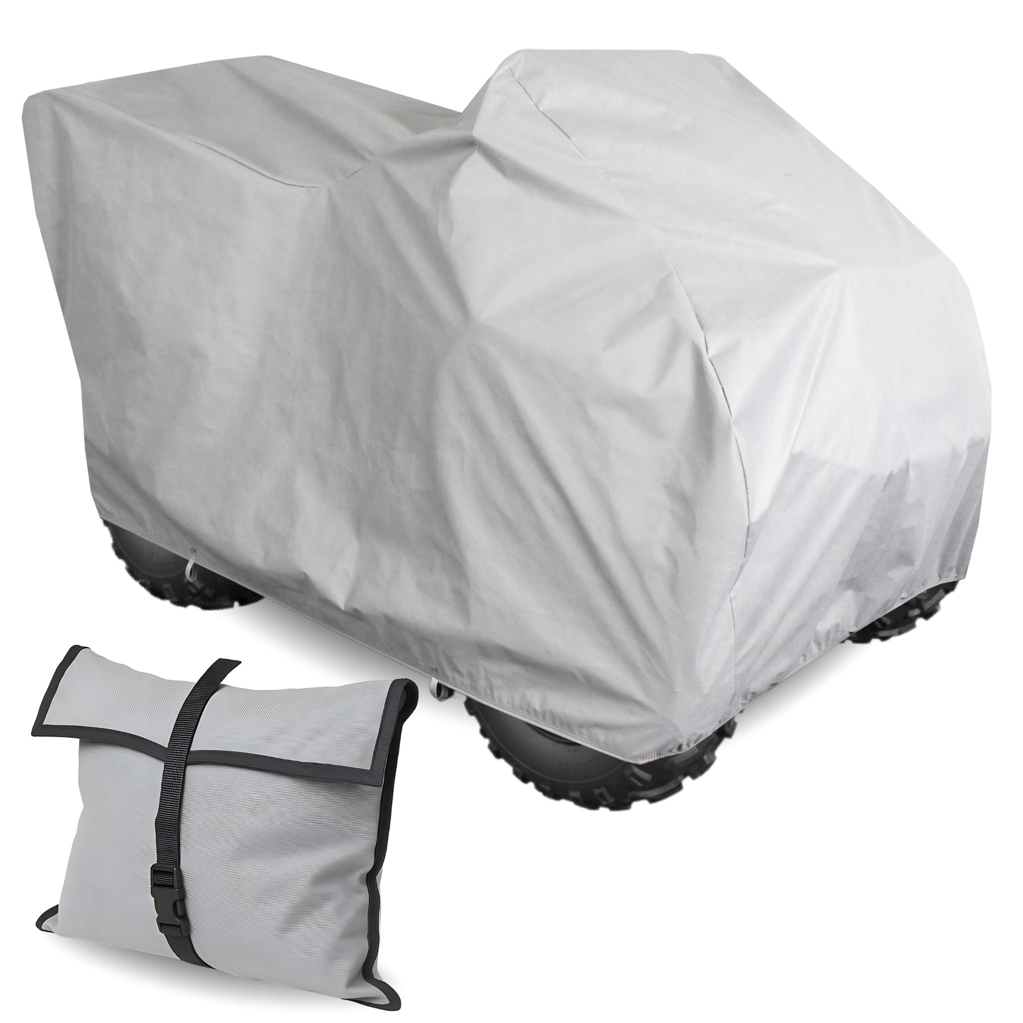 Quad-abdeckung Mit Topcase M 170-200 Plane Uv-schutz Klassisches Grau