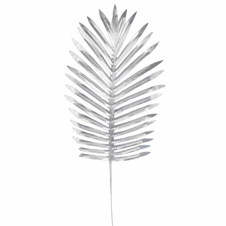 Silbernes Cycas-blatt Für Blumenarrangements, 35 X 20 Cm